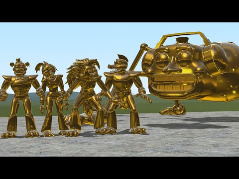 What Do GOLDEN FNAF SECURITY BREACH ANIMATRONICS Look Like In Garry's Mod? (Five Nights at Freddy's)