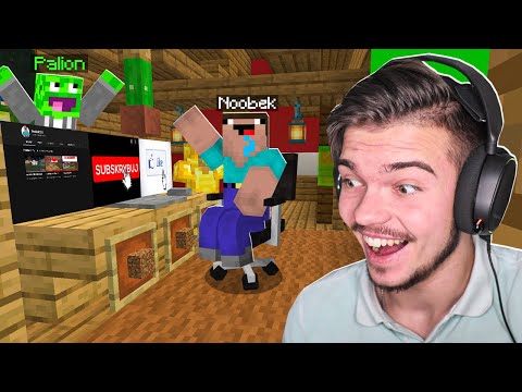ZBUDOWAŁEM z NOOBKIEM JEGO NOWE STANOWISKO KOMPUTEROWE na WOJANOWICACH w Minecraft!