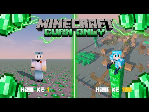 100 Hari di Minecraft Tapi CUAN ONLY💲💲!!! Emerald Only !!!