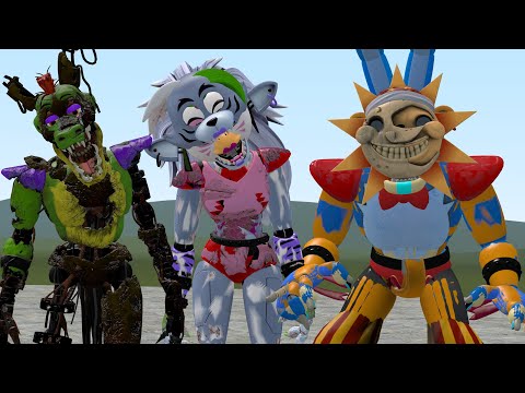COMBINING FNAF SECURITY BREACH ANIMATRONICS In Garry's Mod! (Five Nights at Freddy's)