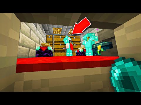 En este HUECO 🤏 DESCUBRÍ una BASE SECRETA de MINECRAFT