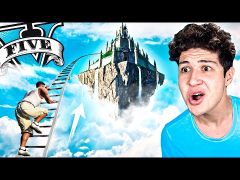 ENCONTRÉ unas ESCALERAS al CIELO en GTA 5! 🌤️🪜 (Mods)