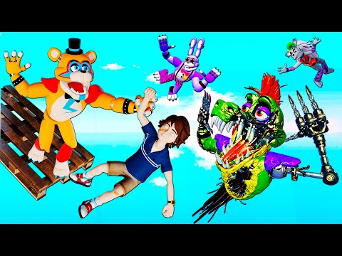 FNAF SB GLAMROCK ANIMATRONICS VS SHATTERED ANIMATRONICS • Garry's Mod • (Five Nights at Freddy's SB)