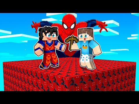 HOMEM-ARANHA NO DESAFIO DO CUBO DE LUCKY BLOCK NO MINECRAFT!