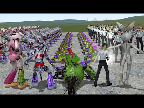 I BECAME ALL SHATTERED GLAMROCK ANIMATRONICS + VANNY AND VANNESA In Garry's Mod FNAF Security Breach