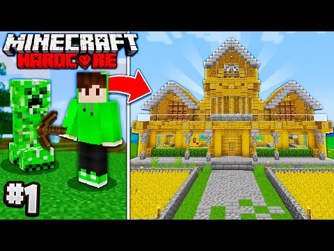 LUCKIEST START EVER in Hardcore Minecraft! (Episode 1)