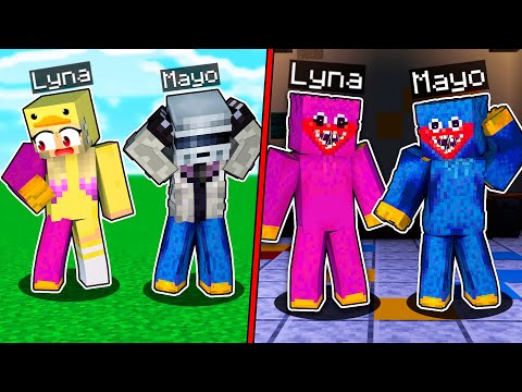 LYNA Y MAYO SE CONVIERTEN EN HUGGY WUGGY EN MINECRAFT