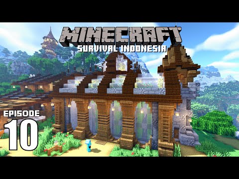 Membuat Sugarcane Farm Otomatis Berbentuk Rumah Kaca – Minecraft 1.18 Survival Indonesia (Ep.10)