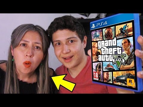 MI MAMÁ JUEGA GRAND THEFT AUTO V !! GTA 5 MOMENTOS DIVERTIDOS