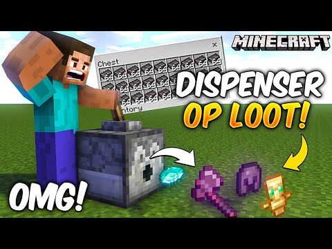 Minecraft but Dispenser Gives OP ITEMS…