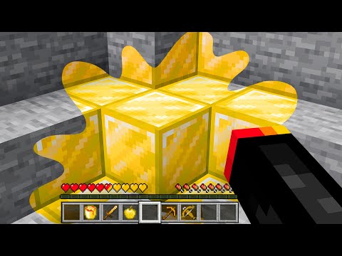 Minecraft but Everything I Touch Turns to Gold