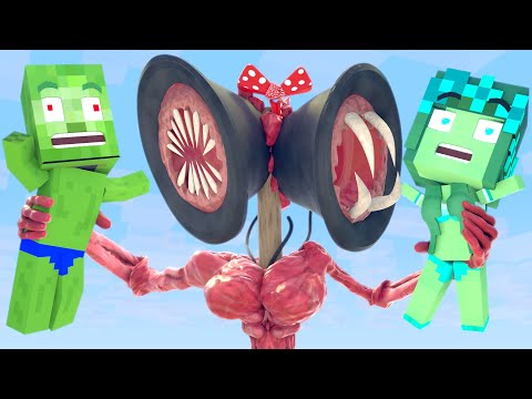 Minecraft Life of Muscles | Baby Mom SirenHead | Minecraft Animation | love Zomma, ZomBo