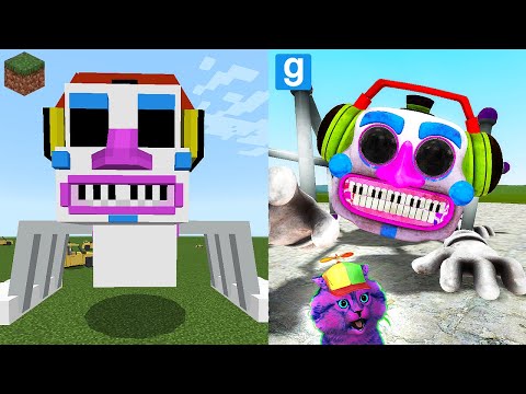MINECRAFT VS Garry's Mod DJ MUSIC FNAF SECURITY BREACH ANIMATRONICS! (Five Nights at Freddy's)