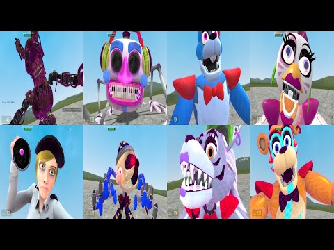 NEW FNAF SECURITY BREACH ANIMATRONICS ALL JUMPSCARES!! Garry's Mod Sandbox [Five Nights at Freddy's]