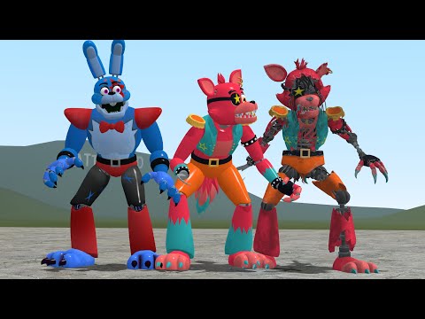 NEW GLAMROCK BONNIE, FOXY, AND OTHERS In Garry's Mod! (Five Nights at Freddy's Security Breach)
