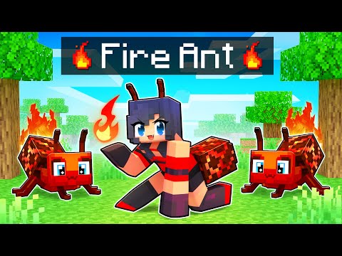 Playing As A FIRE ANT In Minecraft!