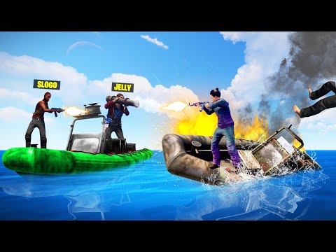 PLUNDERING ENEMY BOATS In RUST! (Survival)