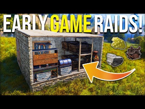 RUST EARLY GAME RAID GIVES JACKPOT LOOT FROM RESOURCE FARMERS – Rust Survival Gameplay | S13-E1