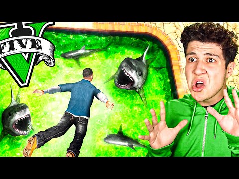 SALTANDO a una PISCINA TÓXICA de GTA 5! ☢️🧪 (Mods)