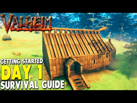 VALHEIM – Getting Started, Day 1 Base, Defeat the First Boss | Valheim How To Get Started Tutorial