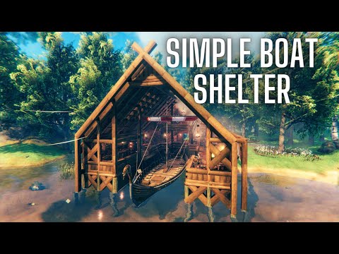 Valheim: How To Build A Simple Boat Shelter + Interior