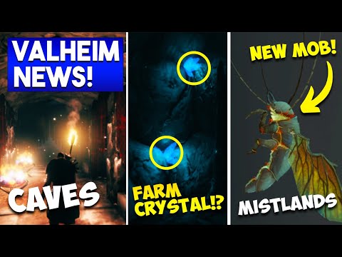Valheim NEWS: CAVE SNEAK PEAK – CRYSTAL FARM – NEW MOB!