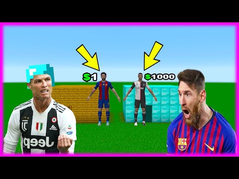 $1000 RONALDO'NUN EVİ VS $1 MESSİ'NİN EVİ! – Minecraft