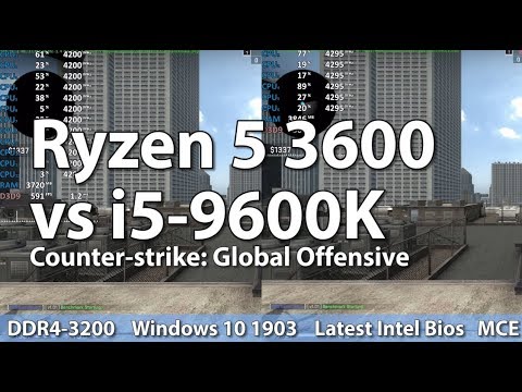 AMD Ryzen 5 3600 vs Intel i5-9600K – Counter-Strike: Global Offensive CS:GO – Benchmark Comparison