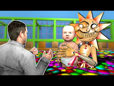 Baby is Trapped in the Daycare with MOONDROP! (Garry's Mod Security Breach)