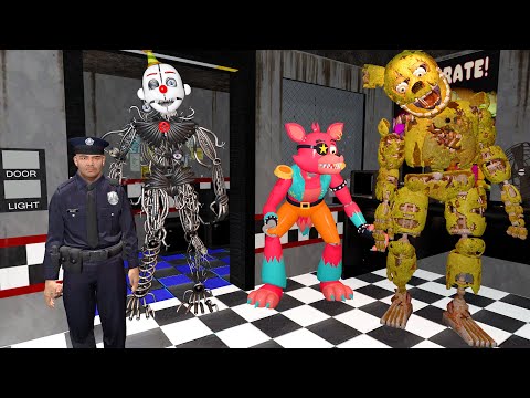 АНИМАТРОНИКИ ПУГАЮТ ОХРАННИКА FNAF COOP ► Garry's Mod