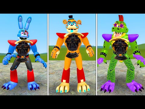 ENTERING ALL GLAMROCK ANIMATRONICS FNAF SECURITY BREACH In Garry's Mod!