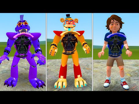ENTERING ALL GLAMROCK ANIMATRONICS FNAF SECURITY BREACH PART 3 In Garry's Mod!