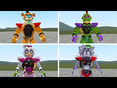 ENTERING ALL GLAMROCK ANIMATRONICS In Garry's Mod! (Five Nights at Freddy's Security Breach)
