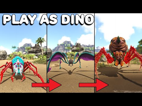 EVOLVING INTO THE QUEEN OF ALL SPIDERS | PLAY AS DINO | ARK SURVIVAL EVOLVED