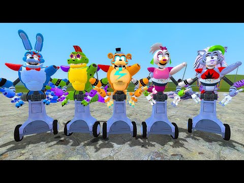 FNAF SECURITY BREACH BUT EVERYONE IS S.T.A.F.F. Bots In Garry's Mod! (Five Nights at Freddy's)