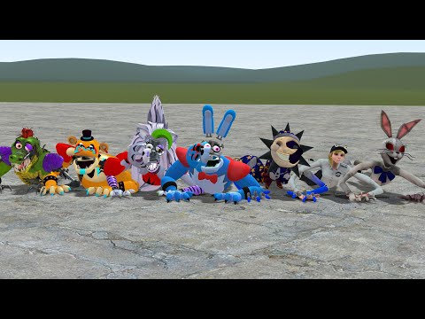 FNAF SECURITY BREACH BUT EVERYONE IS SHATTERED MONTY! Garry's Mod (Five Nights at Freddy's)
