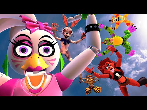 FNAF Security Breach Ragdolls Funny Moments #6- Garry's Mod (Glamrock)
