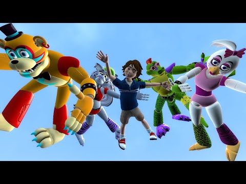FNAF Security Breach Ragdolls Funny Moments – Garry's Mod (Glamrock)