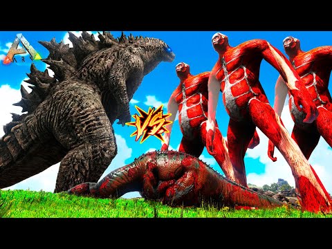 GODZILLA VS LOS TITANES COLOSALES | ARK SURVIVAL EVOLVED