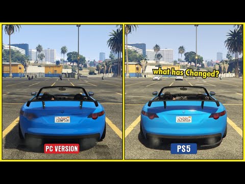 Grand theft auto V PS5 vs PC Graphics & Details Comparison