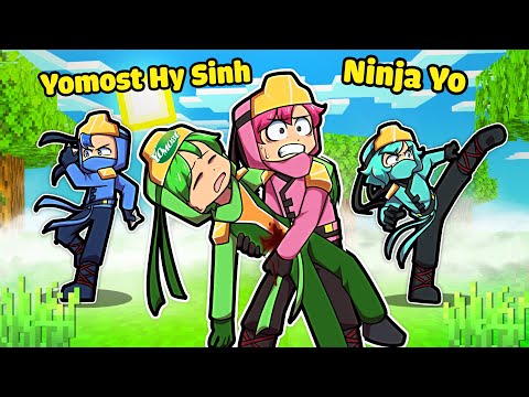 HIHA BẤT NGỜ KHI YOMOST BỊ TRỌNG THƯƠNG TRONG MINECRAFT*HIHA NINJA YO 😱😭