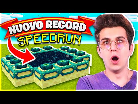 HO BATTUTO IL MIO RECORD NELLE SPEEDRUN SU MINECRAFT ITA!
