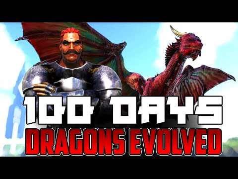 I Spent 100 Days in Arks Dragons Mods!