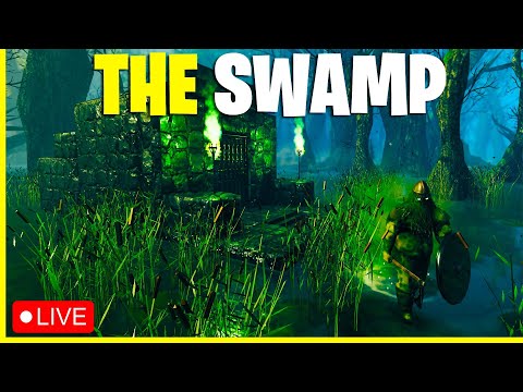 INTO THE SWAMP BIOME & BASE BUILDING! | Valheim Multiplayer Gameplay EP4