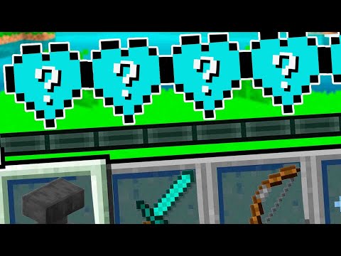 MINECRAFT COM CORAÇÕES DE LUCKY BLOCK DE DIAMANTE!! SORTE OU AZAR?