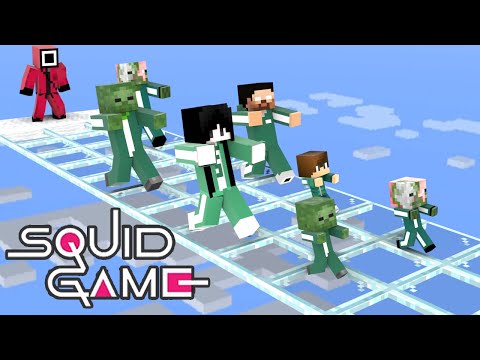 Monster School : SQUID GAME GLASS BRIDGE CHALLENGE – Sad Story – Minecraft Animation