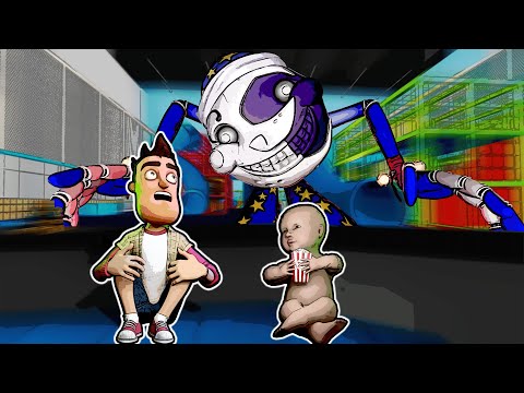 My Baby Got Locked Inside the FNAF Daycare in Gmod?! (Garry's Mod)