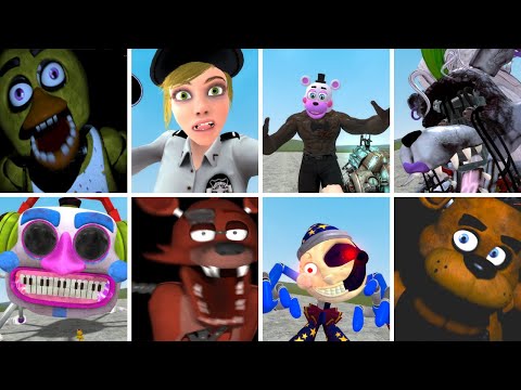NEW ALL FNAF SECURITY BREACH JUMPSCARES In Garry's Mod! (Five Nights at Freddy's SB UPDATE)