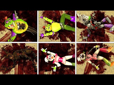 NEW DESTROYING ALL SHATTERED ANIMATRONICS In Garry's Mod! [Five Nights at Freddy's Security Breach]