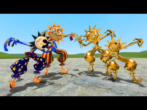 NEW SUN AND MOONDROP FNAF VS GOLDEN SUN AND MOONDROP In Garry's Mod! (FNAF Security Breach)